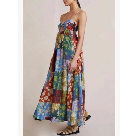 Bec & Bridge SZ 8 NWT Woodstock Patchwork Boho Cutout Cotton/Silk Maxi Dress - Picture 4 of 15